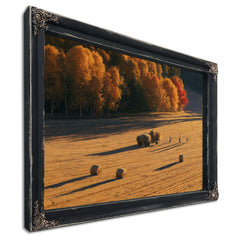 Autumn Hay Harvest In Golden Fields by Bella Frye