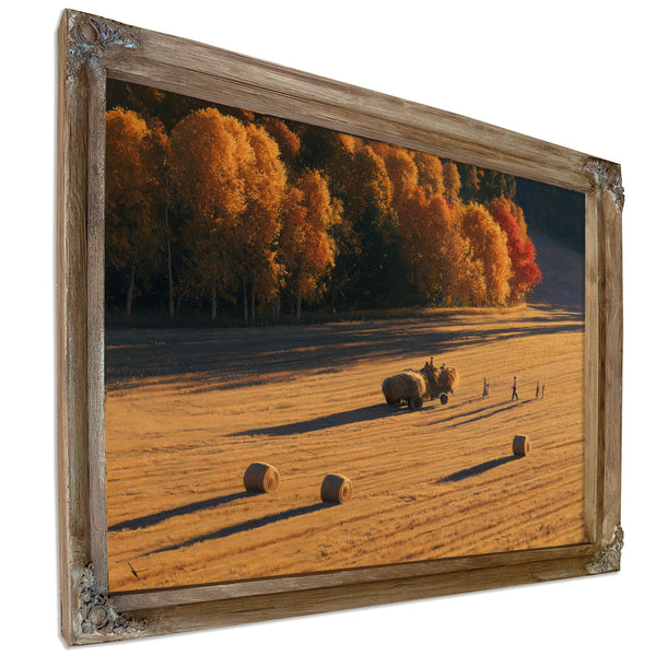 Autumn Hay Harvest In Golden Fields by Bella Frye