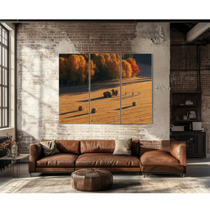 Autumn Hay Harvest In Golden Fields by Bella Frye