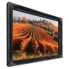 Autumn Vineyard Harvest On Rolling Hills by Bella Frye