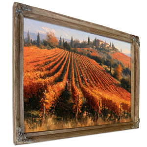 Autumn Vineyard Harvest On Rolling Hills by Bella Frye