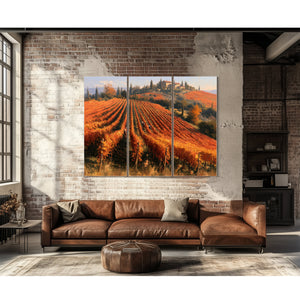 Autumn Vineyard Harvest On Rolling Hills by Bella Frye
