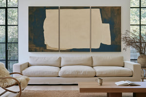 Cracked White Form On Dark Blue Ground by Bella Frye