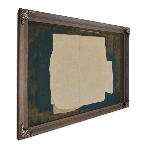 Cracked White Form On Dark Blue Ground by Bella Frye