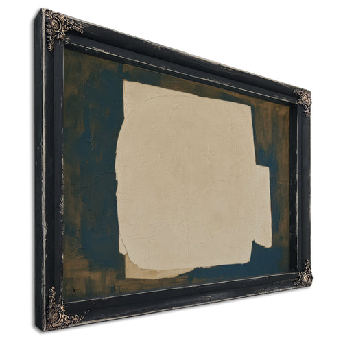 Cracked White Form On Dark Blue Ground by Bella Frye
