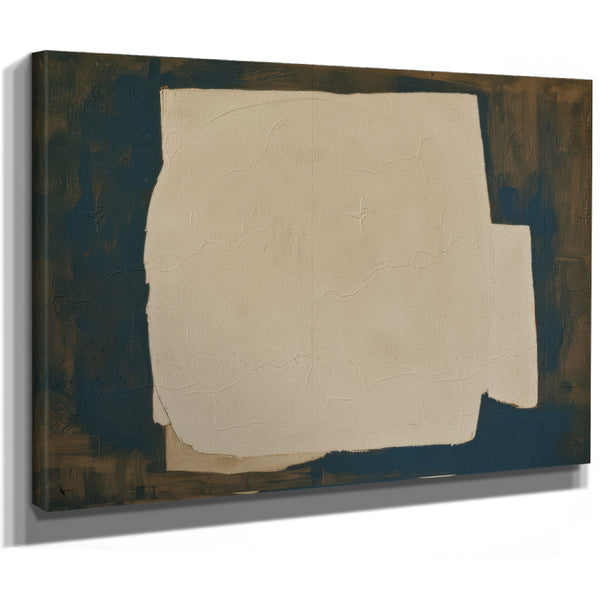 Cracked White Form On Dark Blue Ground by Bella Frye