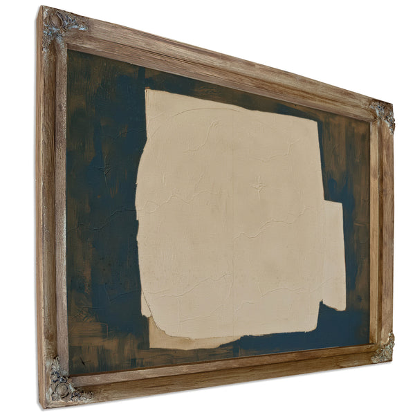 Cracked White Form On Dark Blue Ground by Bella Frye