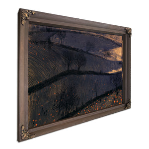 Dark Rolling Hills With Bare Winter Trees by Bella Frye