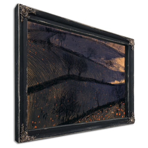 Dark Rolling Hills With Bare Winter Trees by Bella Frye