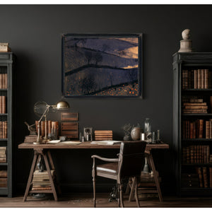 Dark Rolling Hills With Bare Winter Trees by Bella Frye