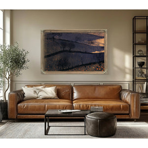 Dark Rolling Hills With Bare Winter Trees by Bella Frye