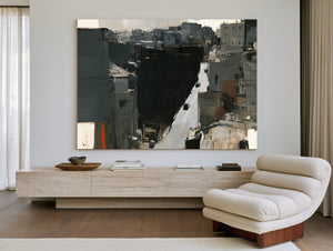 Dark Urban Street Canyon Aerial View by Bella Frye