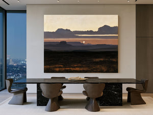Desert Mesa Silhouette At Sunset by Bella Frye