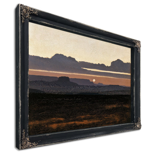 Desert Mesa Silhouette At Sunset by Bella Frye