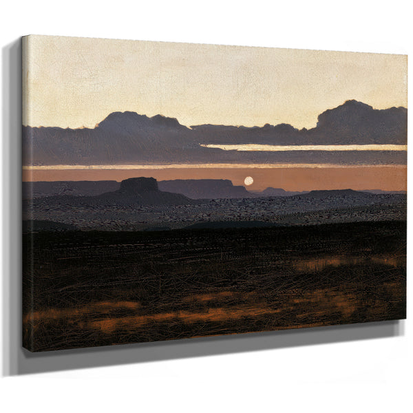 Desert Mesa Silhouette At Sunset by Bella Frye