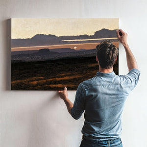 Desert Mesa Silhouette At Sunset by Bella Frye