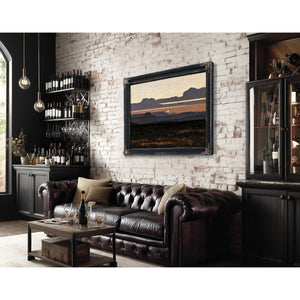 Desert Mesa Silhouette At Sunset by Bella Frye