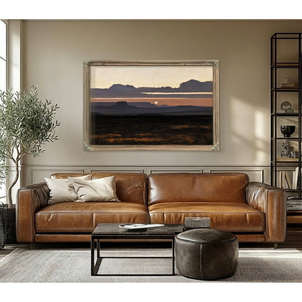 Desert Mesa Silhouette At Sunset by Bella Frye