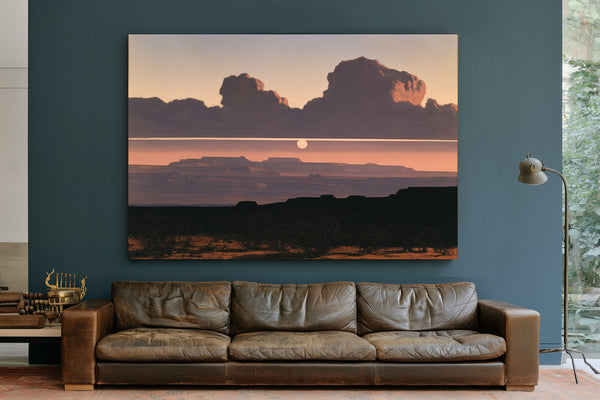 Desert Mesa Sunset With Storm Clouds by Bella Frye