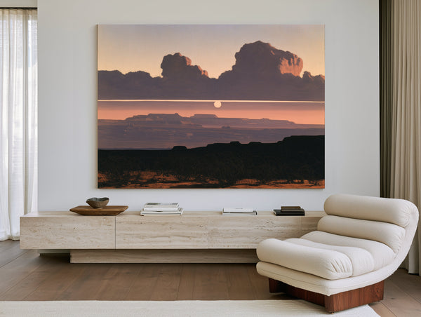 Desert Mesa Sunset With Storm Clouds by Bella Frye