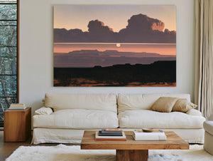 Desert Mesa Sunset With Storm Clouds by Bella Frye