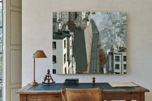 Empty Urban Street Steep Hill Gray City by Bella Frye