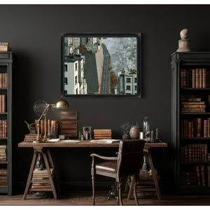Empty Urban Street Steep Hill Gray City by Bella Frye