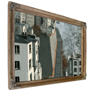 Empty Urban Street Steep Hill Gray City by Bella Frye
