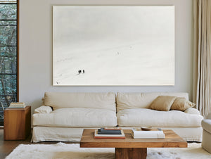 Figures Walking Through Vast Snowy Plain by Bella Frye