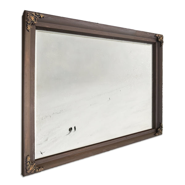 Figures Walking Through Vast Snowy Plain by Bella Frye