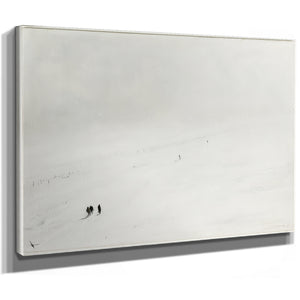Figures Walking Through Vast Snowy Plain by Bella Frye
