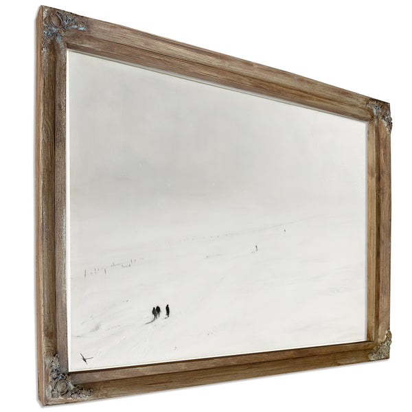 Figures Walking Through Vast Snowy Plain by Bella Frye