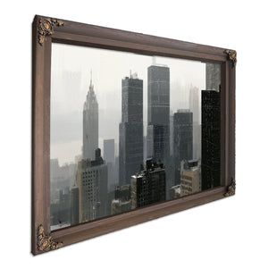 Gray City Skyline In Misty Morning Light by Bella Frye