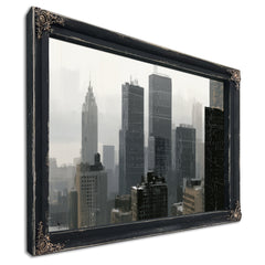 Gray City Skyline In Misty Morning Light by Bella Frye