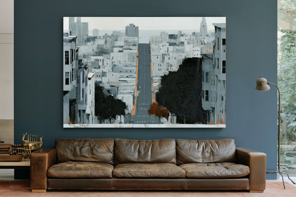Gray City Street Steep Urban Descent by Bella Frye