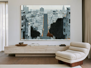 Gray City Street Steep Urban Descent by Bella Frye
