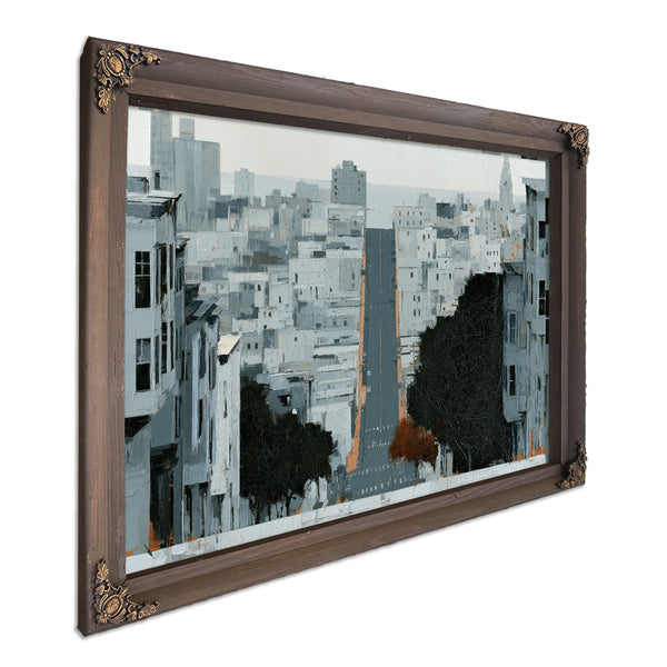 Gray City Street Steep Urban Descent by Bella Frye