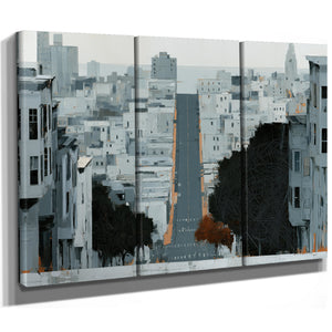 Gray City Street Steep Urban Descent by Bella Frye