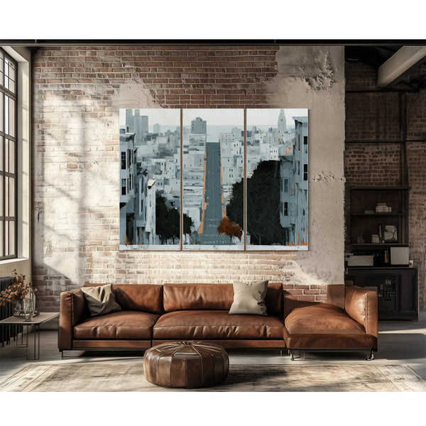 Gray City Street Steep Urban Descent by Bella Frye