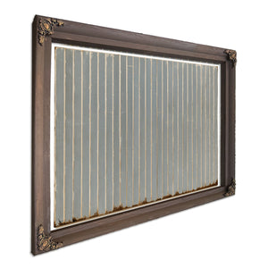 Gray Vertical Stripes On Aged Panel by Bella Frye