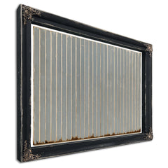 Gray Vertical Stripes On Aged Panel by Bella Frye