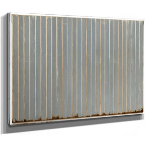 Gray Vertical Stripes On Aged Panel by Bella Frye