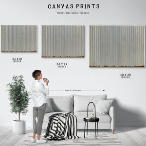 Gray Vertical Stripes On Aged Panel by Bella Frye