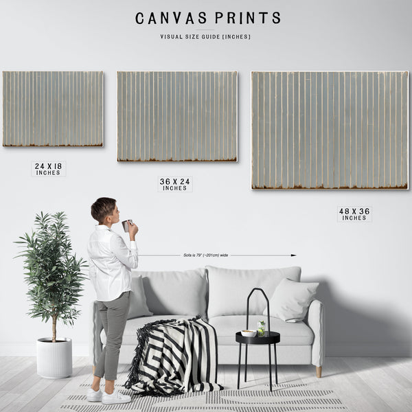 Gray Vertical Stripes On Aged Panel by Bella Frye