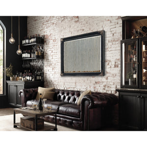 Gray Vertical Stripes On Aged Panel by Bella Frye