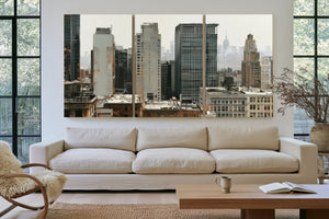 Hazy Urban Skyline With Midrise Buildings by Bella Frye