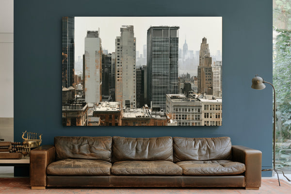 Hazy Urban Skyline With Midrise Buildings by Bella Frye