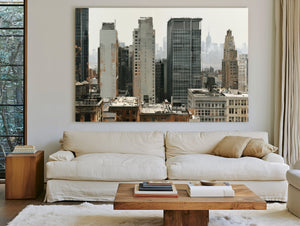Hazy Urban Skyline With Midrise Buildings by Bella Frye