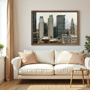 Hazy Urban Skyline With Midrise Buildings by Bella Frye
