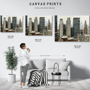 Hazy Urban Skyline With Midrise Buildings by Bella Frye